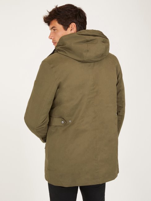 Parka Guess Verte Poches Devant