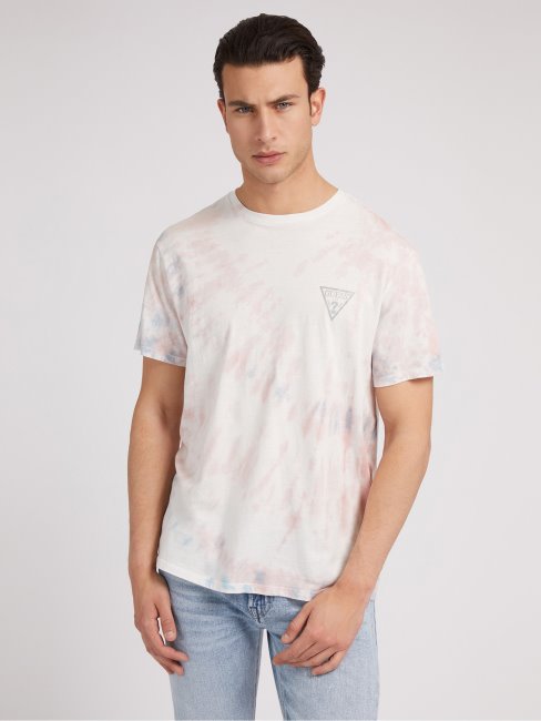 T-shirt Guess Blanc Multi Tie-dye