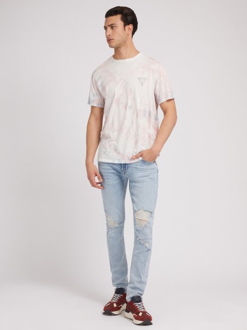 T-shirt Guess Blanc Multi Tie-dye