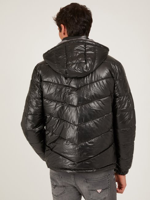 Doudoune Guess Noir Avec Capuche