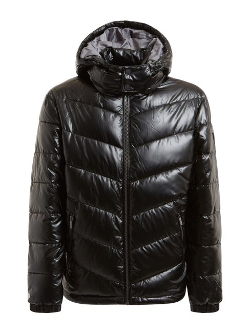 Doudoune Guess Noir Avec Capuche