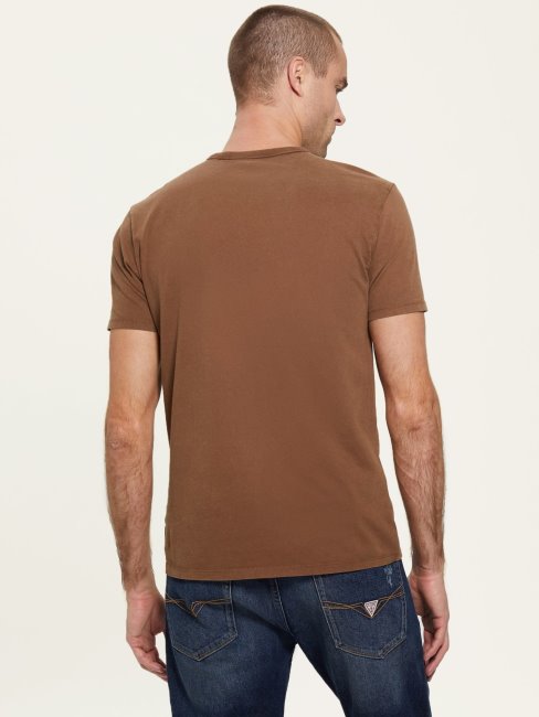 T-shirt Imprimé Sur Le Devant Marron Guess