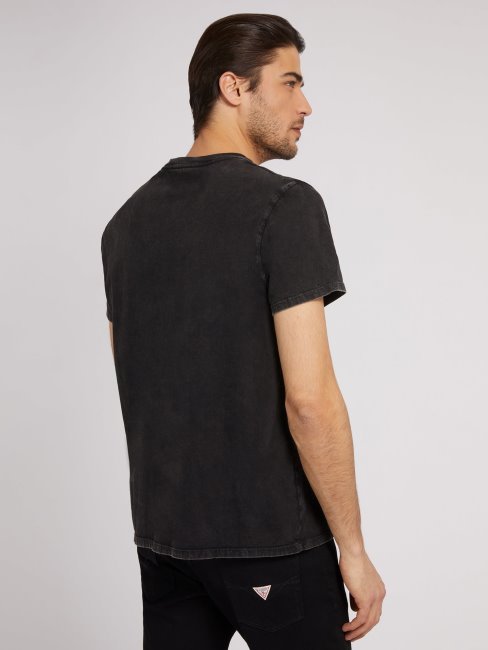 Tee Shirt Guess Noir Imprimé Multi Devant