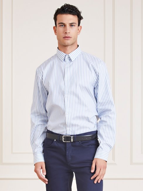 Guess Marciano Chemise Rayée Bleu Clair