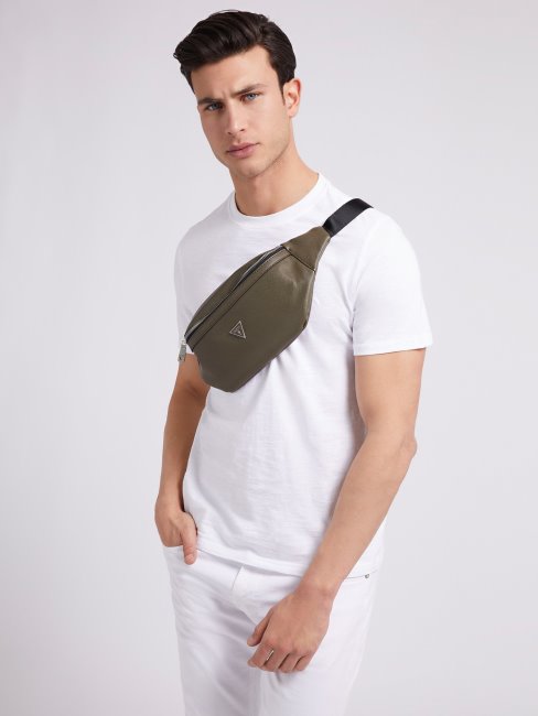 Sac Bananes Certosa Saffiano Gris Guess