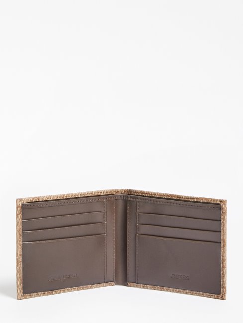 Portefeuille Guess Vezzola 4g Logo Marron