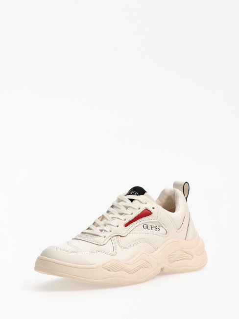 Chaussures De Course En Cuir Bassano Guess Blanc