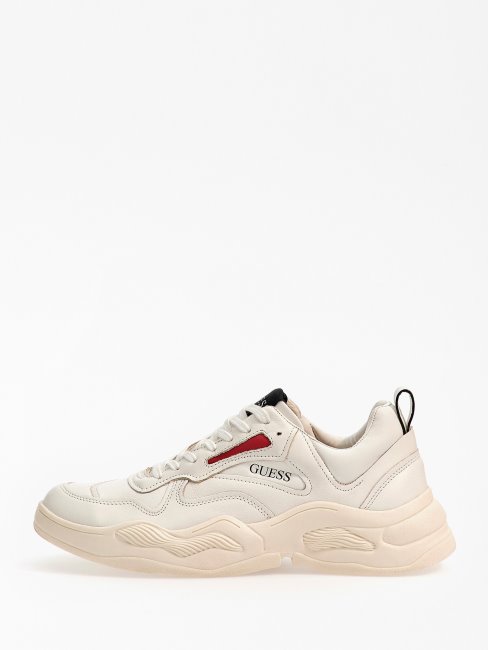 Chaussures De Course En Cuir Bassano Guess Blanc