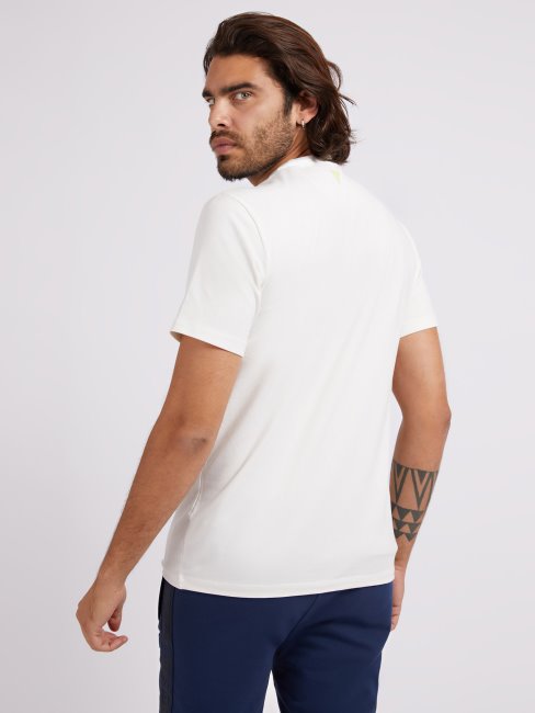 Tee Shirt Guess New Front Logo Blanc Tendance