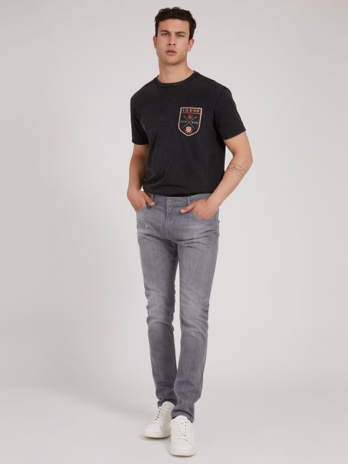 Pantalon Denim Coupé Super Skinny Gris Guess