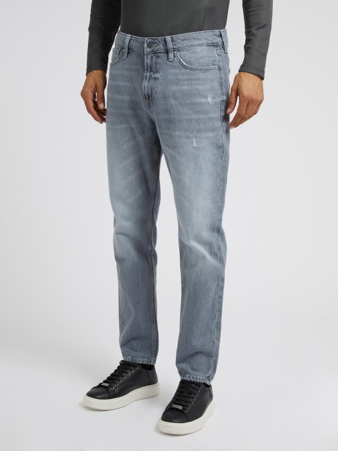 Pantalon Denim Coupe Regular Noir Guess New Trend