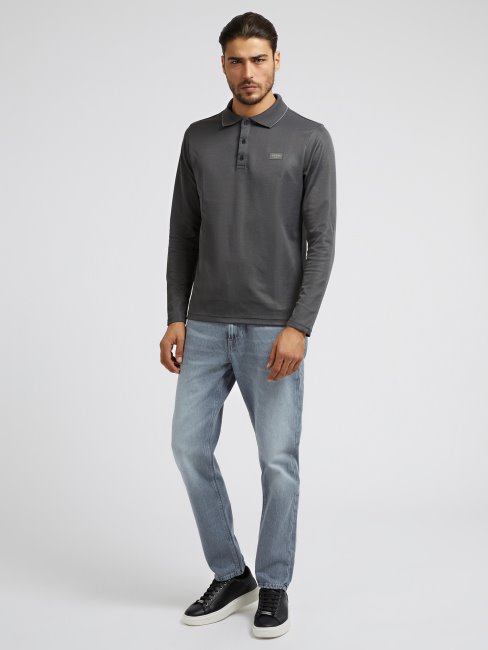 Pantalon Denim Coupe Regular Noir Guess New Trend