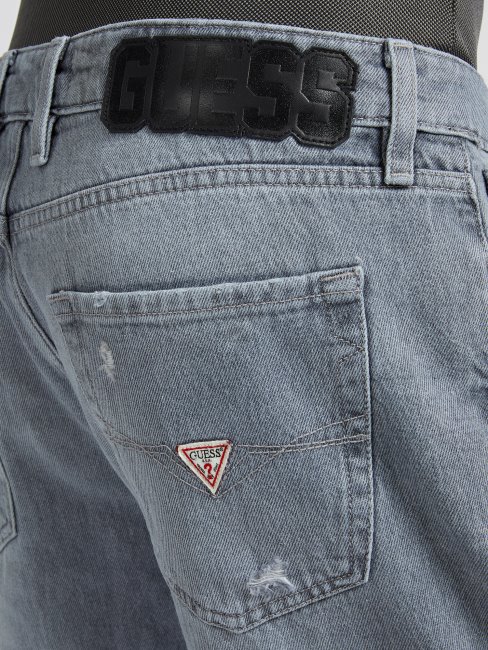 Pantalon Denim Coupe Regular Noir Guess New Trend