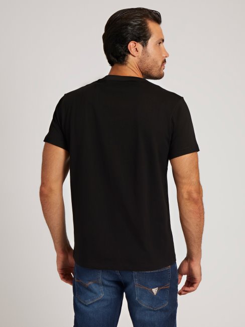 Tee Shirt Logo Devant Guess Noir
