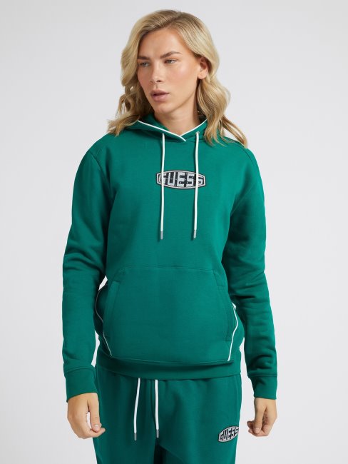 Sweat Vert Guess à Logo Sur Le Devant