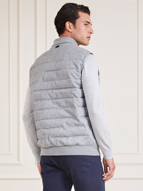 Gilet Matelassé à Chevrons Marciano Gris Guess