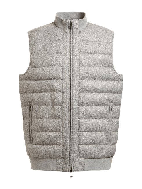 Gilet Matelassé à Chevrons Marciano Gris Guess