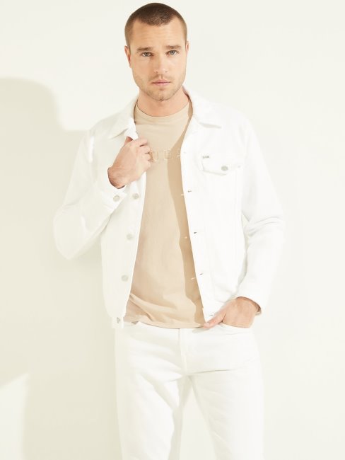 Veste En Jean Coupe Regular Blanc Guess