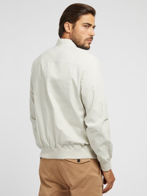 Blouson Aviateur Gris Coupe Décontractée Guess