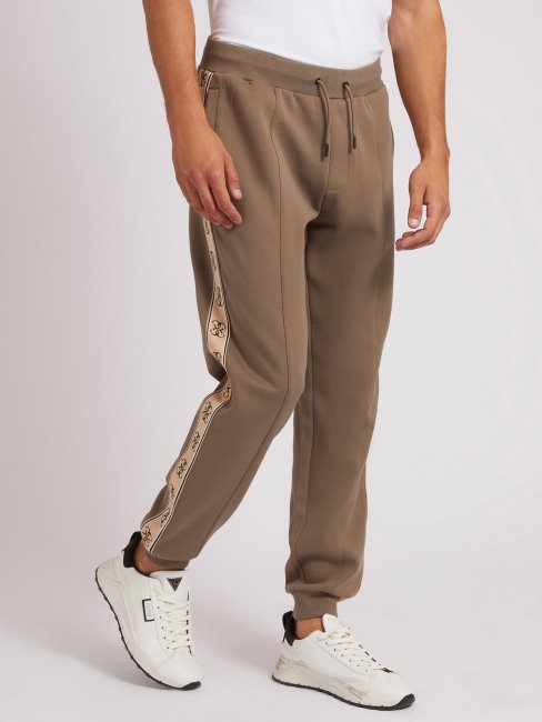 Guess Pantalon De Jogging à Bande Logo 4g Marron