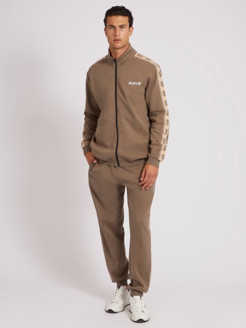 Guess Pantalon De Jogging à Bande Logo 4g Marron