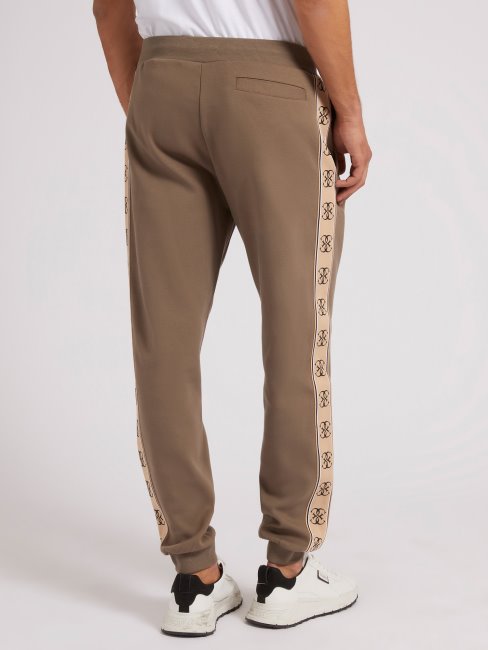 Guess Pantalon De Jogging à Bande Logo 4g Marron
