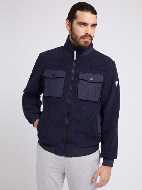 Veste Sherpa Guess Bleu