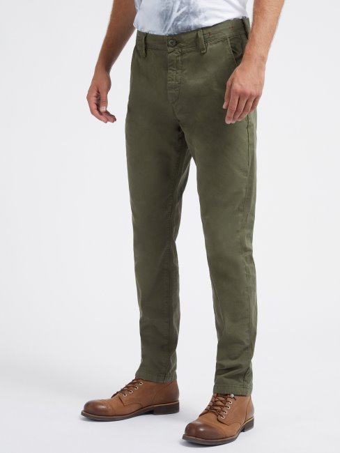 Guess Pantalon Coupe Droite Vert