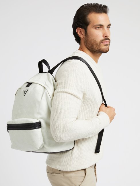 Sac à Dos Vice 4g Logo Guess Blanc