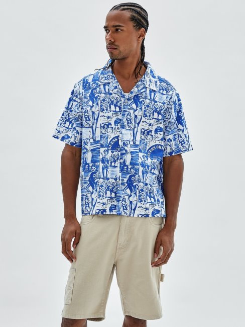 Chemise Blanche Multi Imprimés Guess