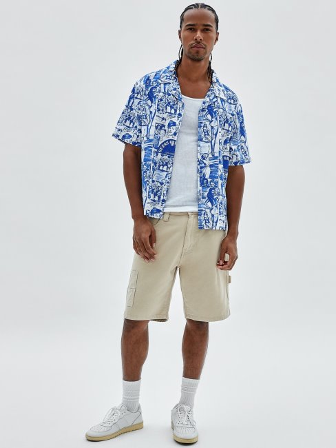 Chemise Blanche Multi Imprimés Guess