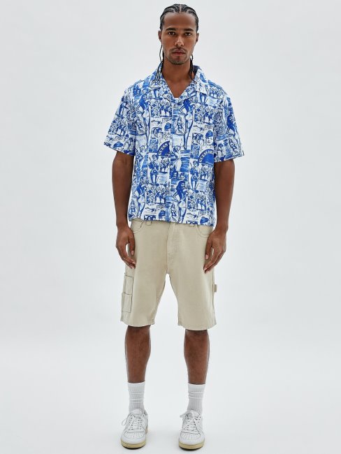 Chemise Blanche Multi Imprimés Guess