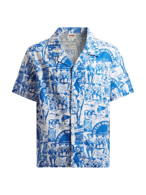 Chemise Blanche Multi Imprimés Guess