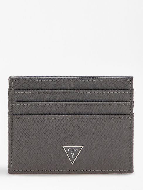 Porte-cartes De Crédit Guess En Certosa Saffiano Gris