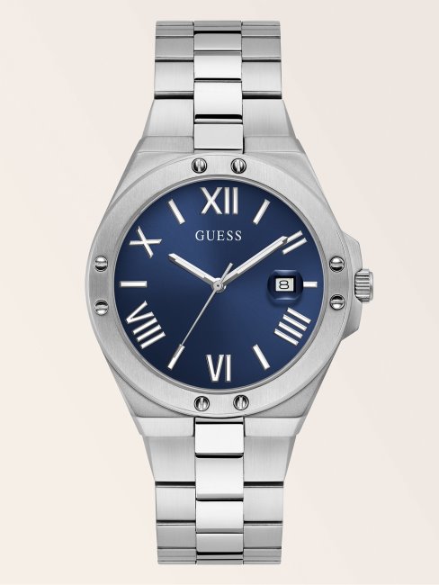 Montre Analogique Guess Noire En Acier Inoxydable