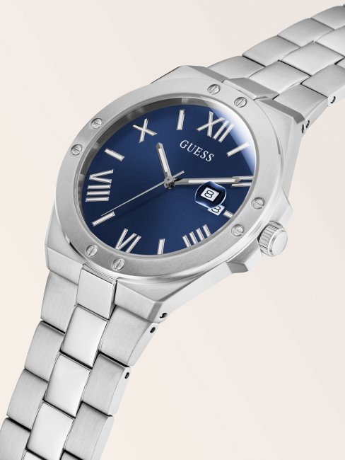 Montre Analogique Guess Noire En Acier Inoxydable