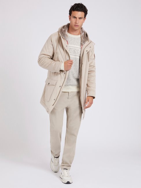 Manteau Imitation Suède Beige Guess