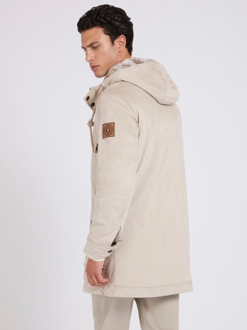 Manteau Imitation Suède Beige Guess