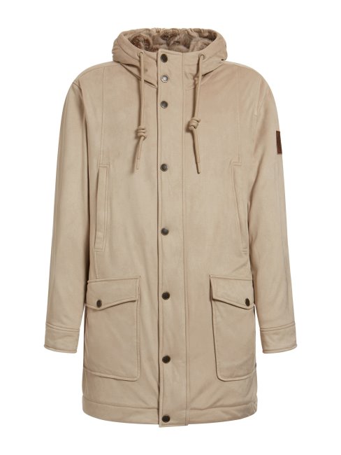 Manteau Imitation Suède Beige Guess