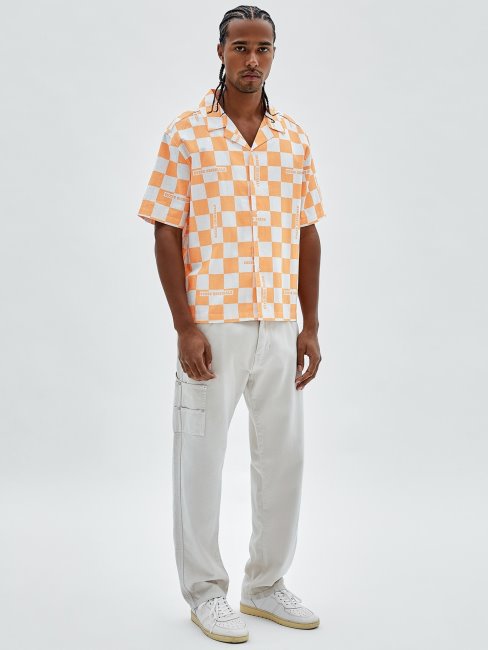 Chemise Blanche Multi Carreaux Guess