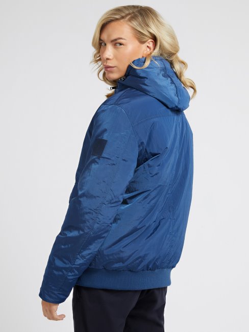 Guess Doudoune En Nylon Bleu