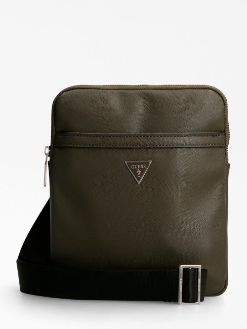 Mini Sac à Bandoulière Certosa Saffiano Gris Guess