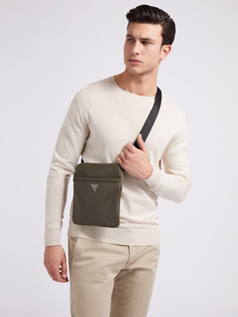 Mini Sac à Bandoulière Certosa Saffiano Gris Guess