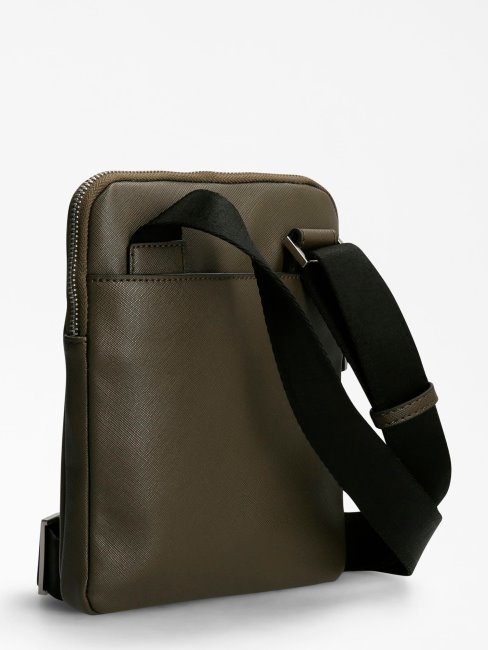 Mini Sac à Bandoulière Certosa Saffiano Gris Guess