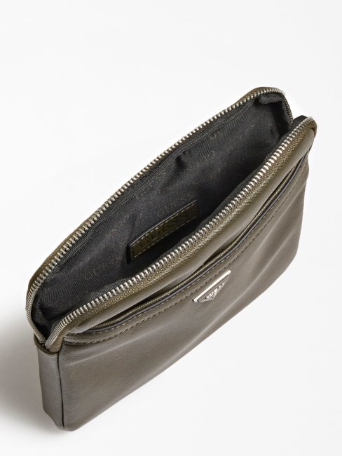 Mini Sac à Bandoulière Certosa Saffiano Gris Guess