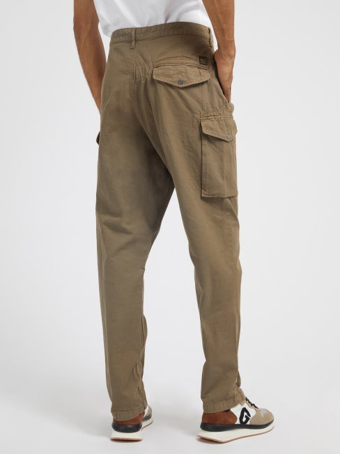 Guess Pantalon Poches Plaquées Marron