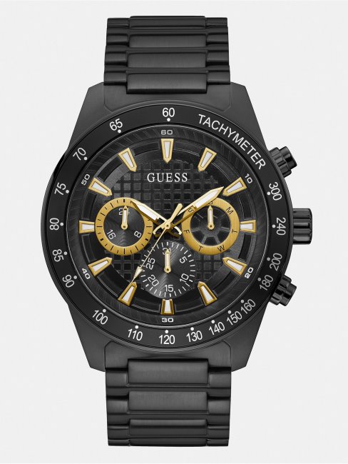 Montre Guess Multifonction En Acier Noir