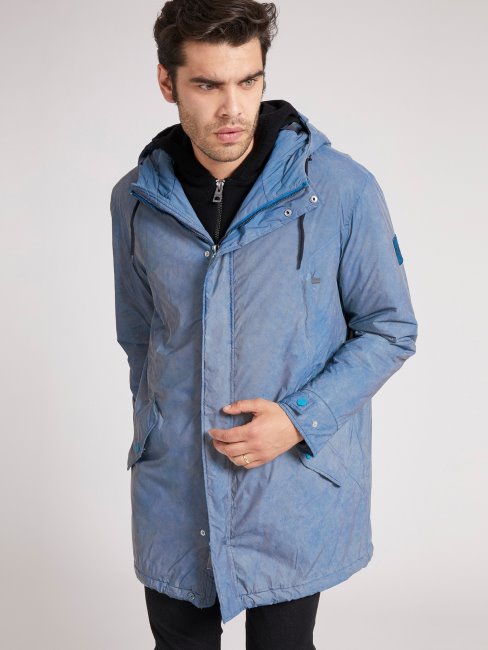 Parka Poches Avant Guess Bleu Clair