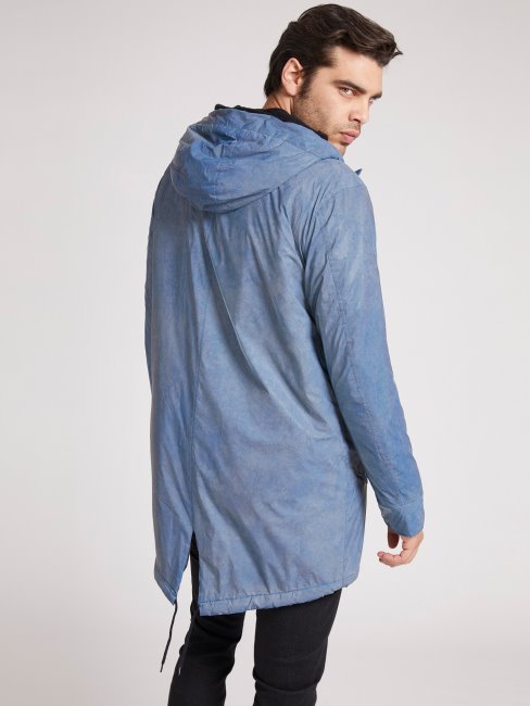 Parka Poches Avant Guess Bleu Clair