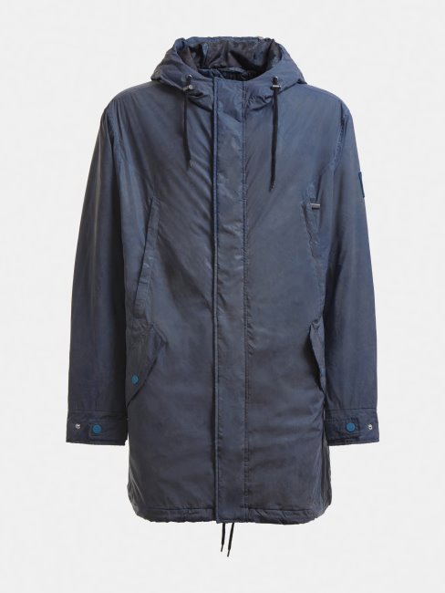 Parka Poches Avant Guess Bleu Clair